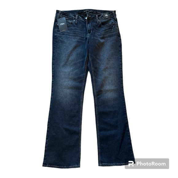 Silver Jeans Suki Curvy Fit Mid-rise Slim Boot Jean - Size W 34 L 33 NWT - Picture 4 of 12